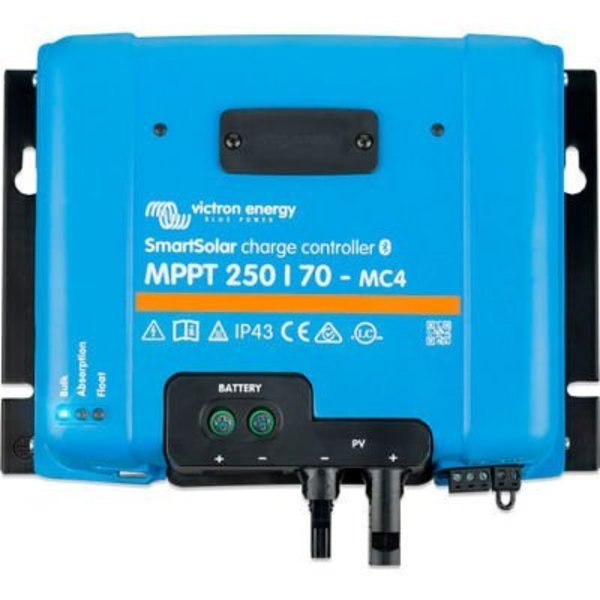 Inverters R Us Victron Energy SmartSolar Charge Controller, MPPT 250V/70-MC4 Connection VE.Can, Blue, Aluminum SCC125070320